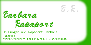 barbara rapaport business card
